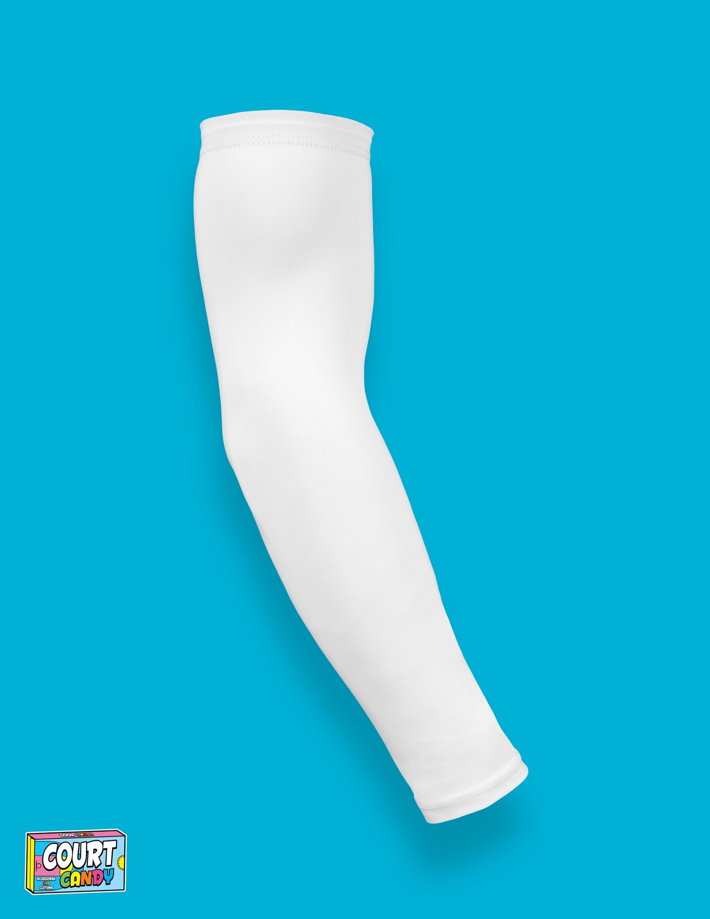 White Court Candy Basketball Compression Arm Sleeve Shooting Sleeve NBA Breathable Polyester Spandex Elbow Sleeve Men Women Youth Mens Womans
