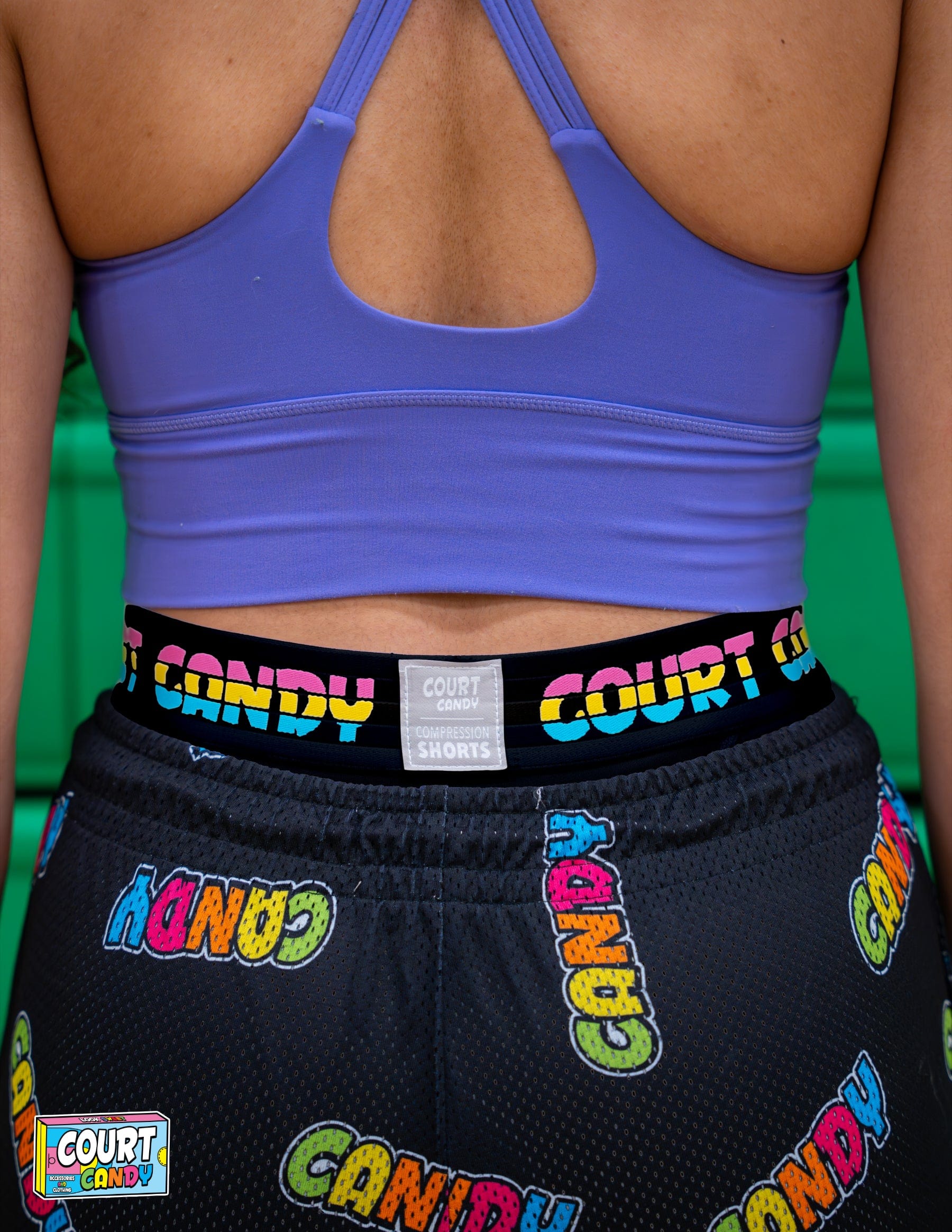 Black Court Candy Basketball Compression Shorts 3/4 length Breathable Polyester Spandex Athletic Sports Underwear Men Women Youth Mens Womans