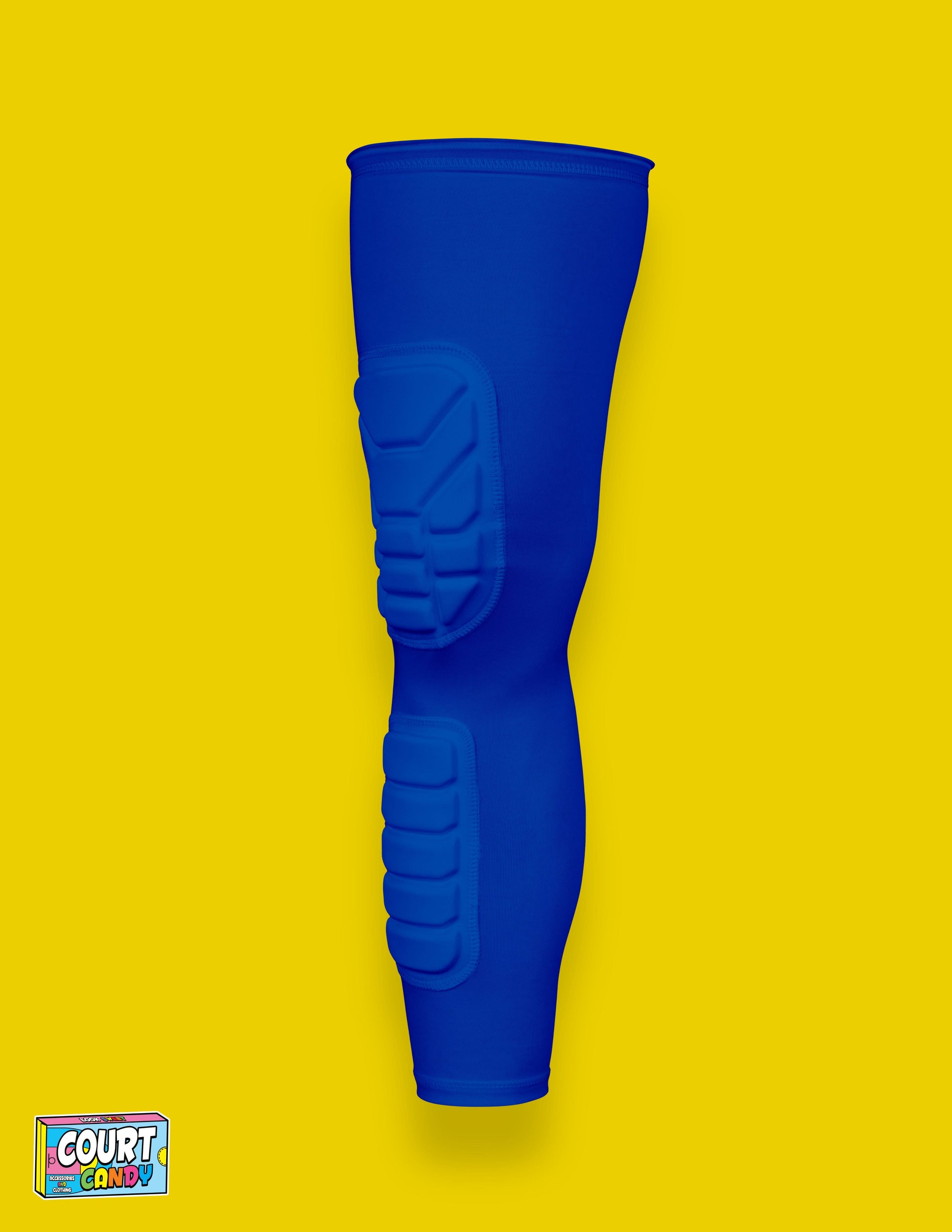 Blue Court Candy Basketball Knee Pads Kneepad Double Padded Leg Sleeve Knee Protection Shin Pad Breathable Spandex Polyester Mens Womans Boys Girls
