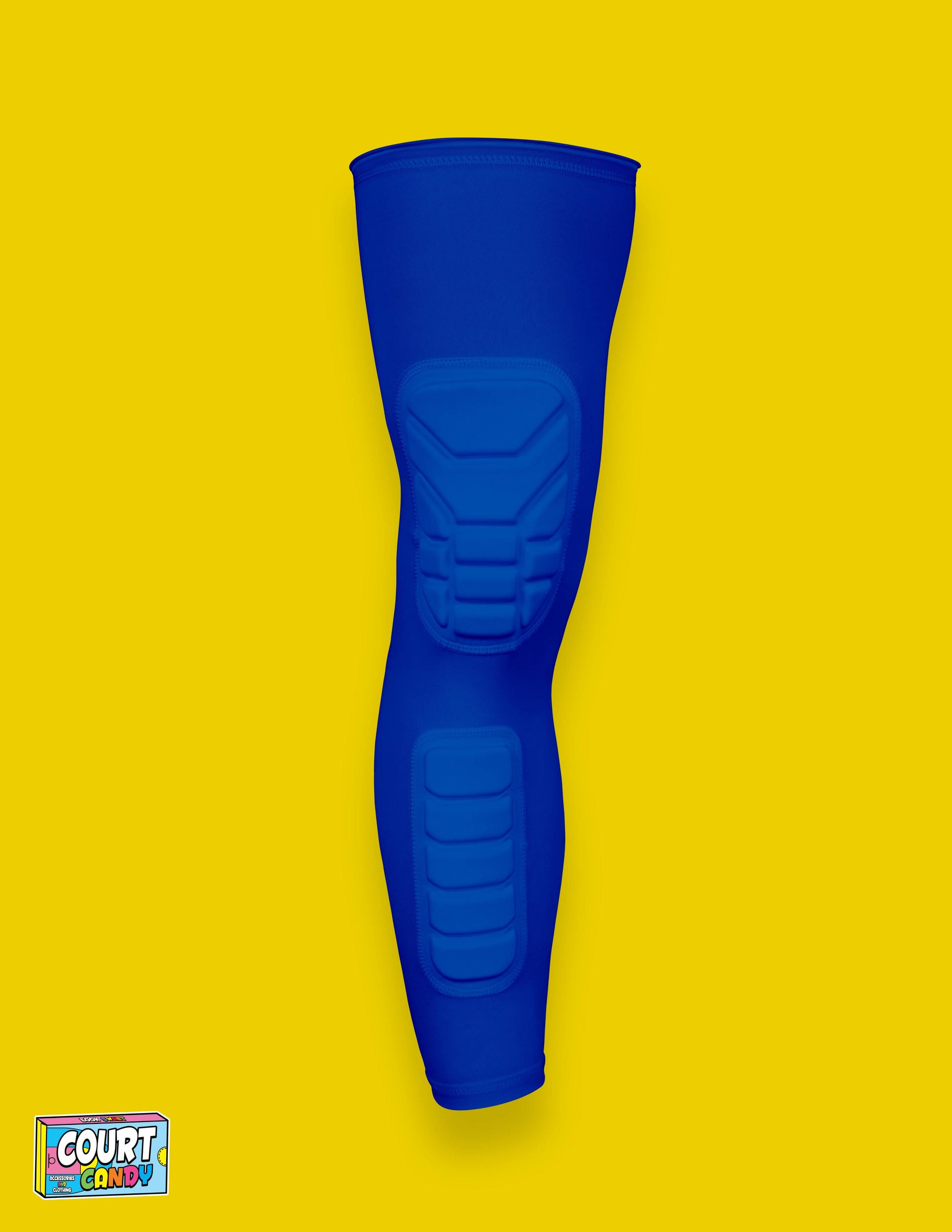 Blue Court Candy Basketball Knee Pads Kneepad Double Padded Leg Sleeve Knee Protection Shin Pad Breathable Spandex Polyester Mens Womans Boys Girls