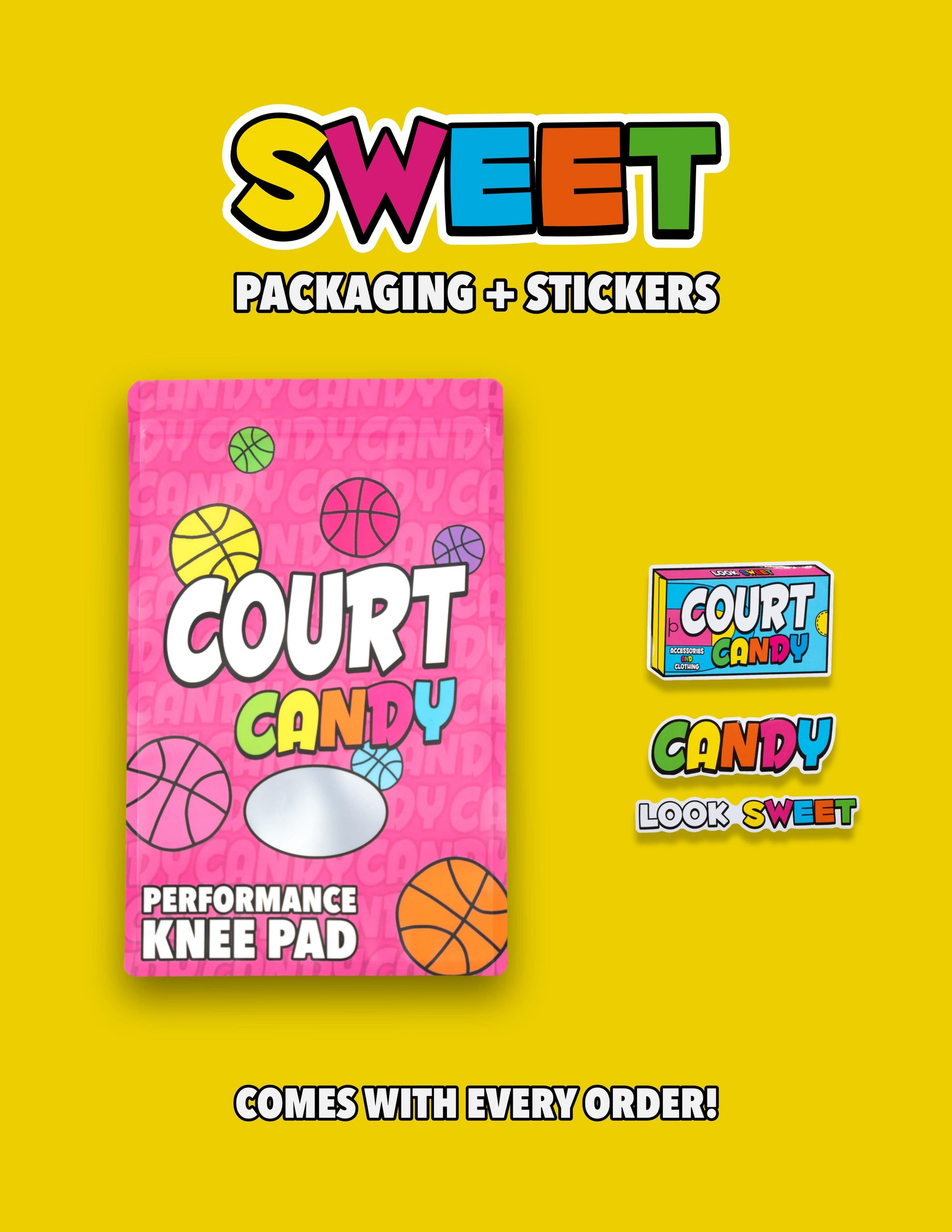 Packaging Stickers Court Candy Basketball Knee Pads Kneepad Double Padded Leg Sleeve Knee Protection Shin Pad Breathable Spandex Polyester Mens Womans Boys Girls