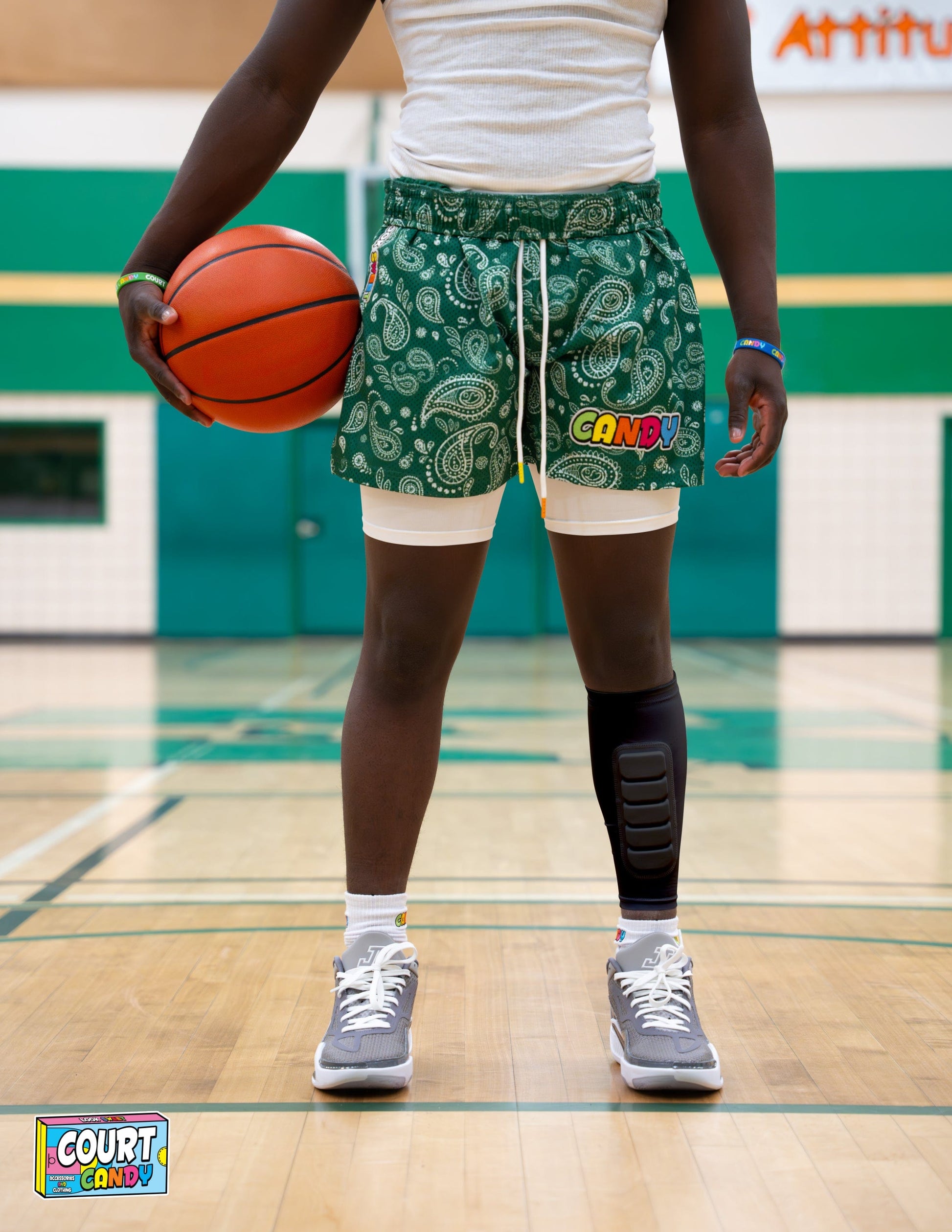 Black Court Candy Basketball Compression Padded Calf Sleeve Calf Sleeves Breathable Polyester Spandex Shin Sleeve Running Sleeve Ankle Short Long Compression Sock Protective Performance Calf Sleeve Injury Prevention Men Women Youth Mens Womans