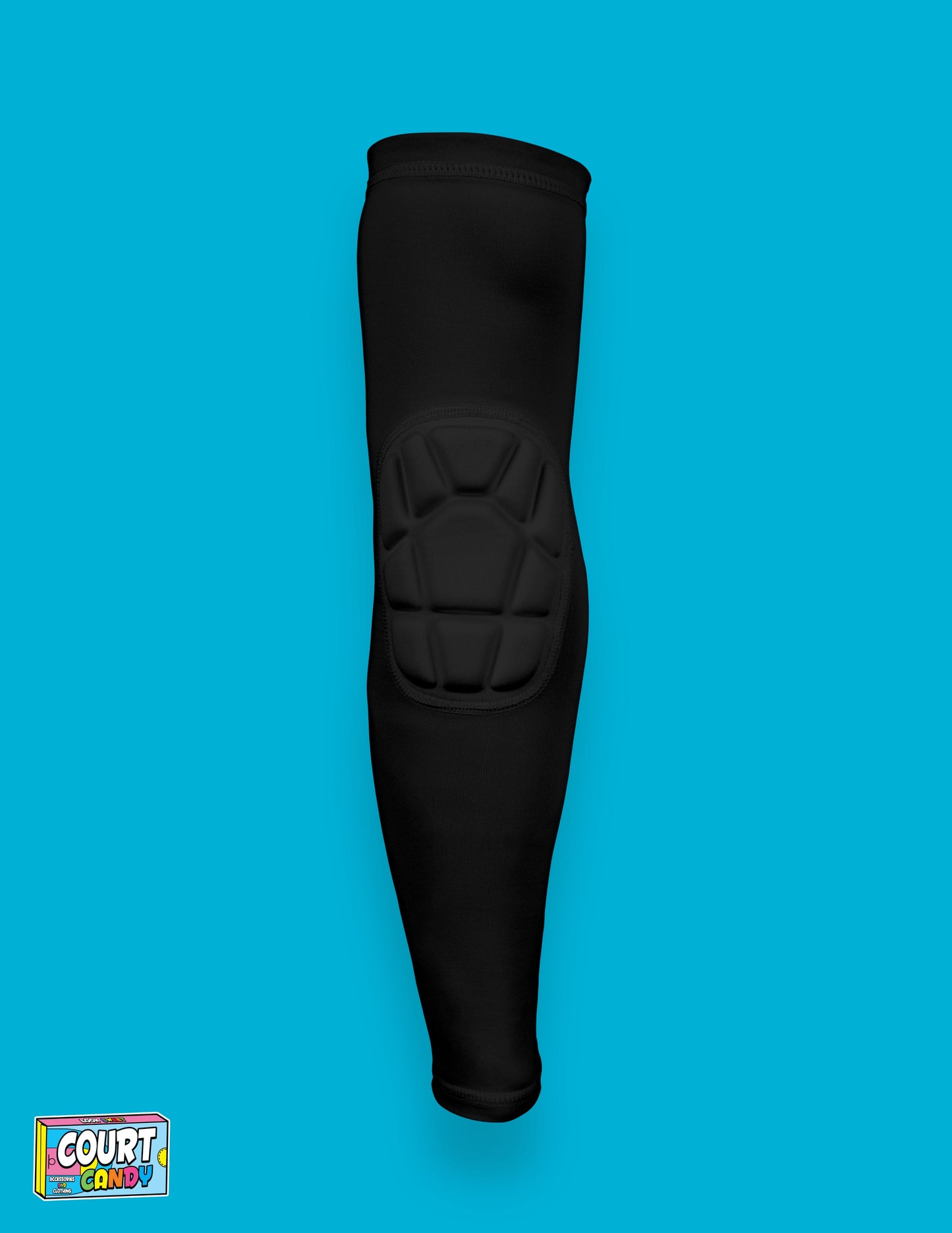 Black Court Candy Basketball Compression Arm Sleeve Shooting Sleeve Padded Shooting Sleeve Performance Arm Sleeve NBA Breathable Polyester Spandex Elbow Sleeve Injury Prevention Men Women Youth Mens Womans
