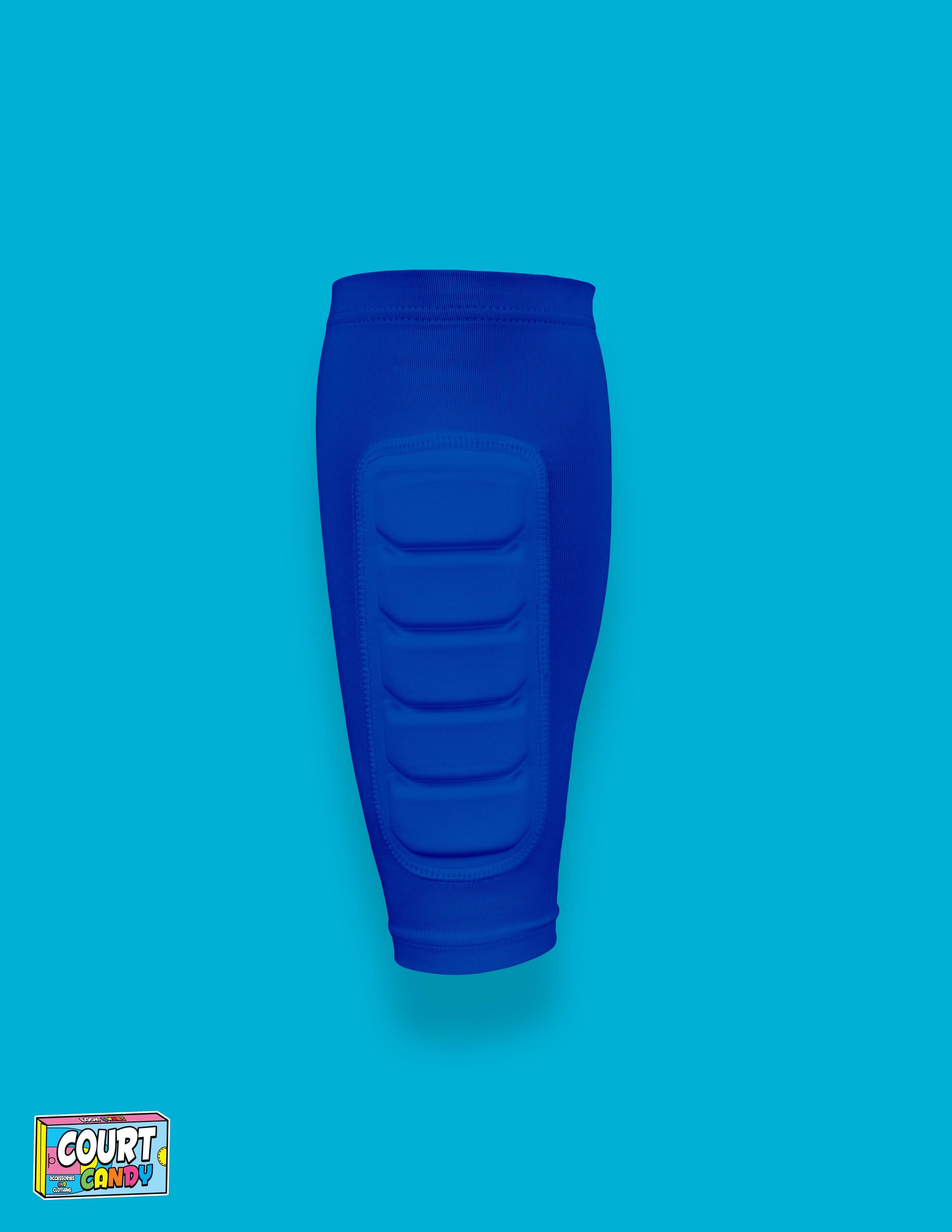 Blue Court Candy Basketball Compression Padded Calf Sleeve Calf Sleeves Breathable Polyester Spandex Shin Sleeve Running Sleeve Ankle Short Long Compression Sock Protective Performance Calf Sleeve Injury Prevention Men Women Youth Mens Womans