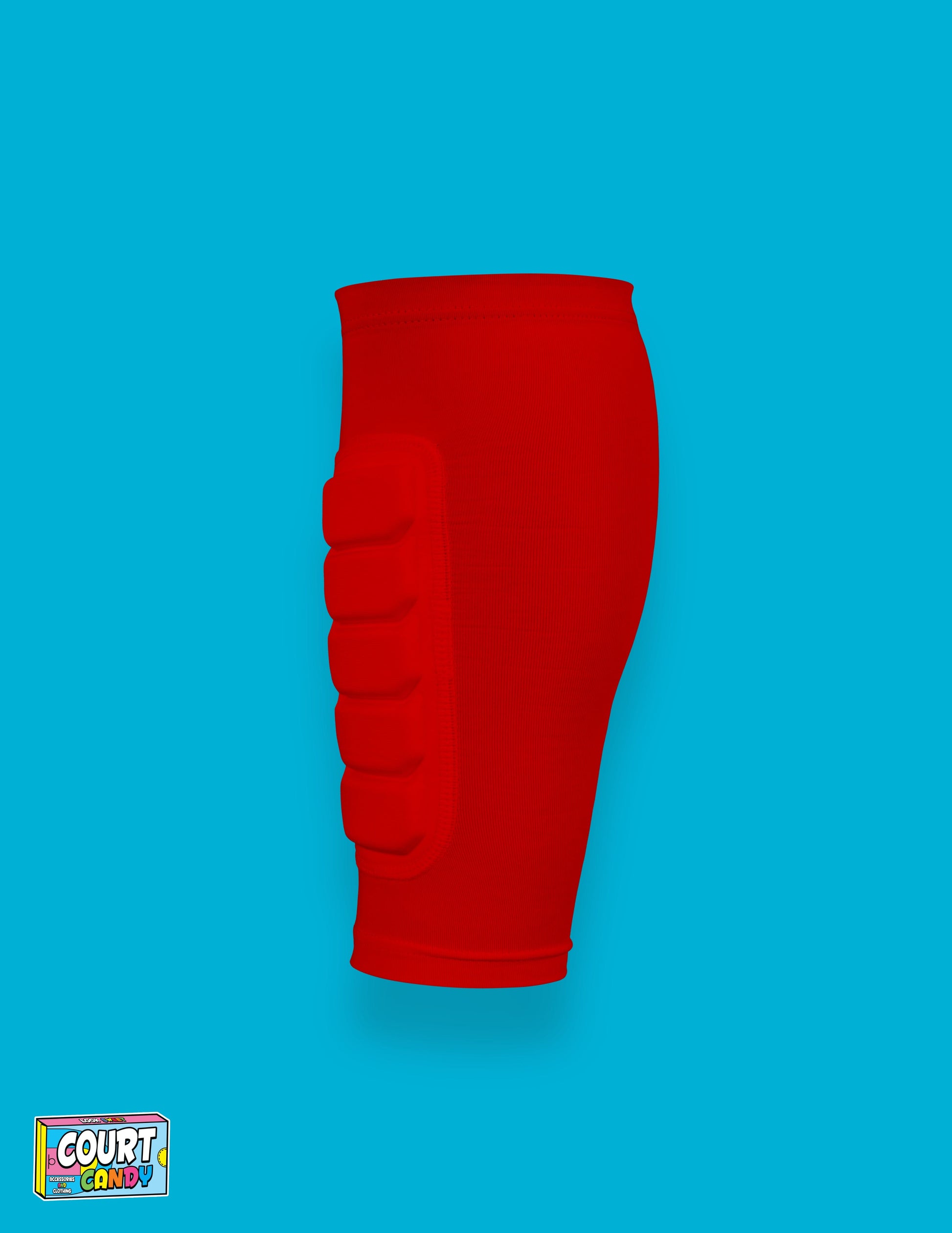 Red Court Candy Basketball Compression Padded Calf Sleeve Calf Sleeves Breathable Polyester Spandex Shin Sleeve Running Sleeve Ankle Short Long Compression Sock Protective Performance Calf Sleeve Injury Prevention Men Women Youth Mens Womans