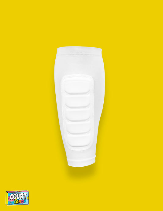 White Court Candy Basketball Compression Padded Calf Sleeve Calf Sleeves Breathable Polyester Spandex Shin Sleeve Running Sleeve Ankle Short Long Compression Sock Protective Performance Calf Sleeve Injury Prevention Men Women Youth Mens Womans