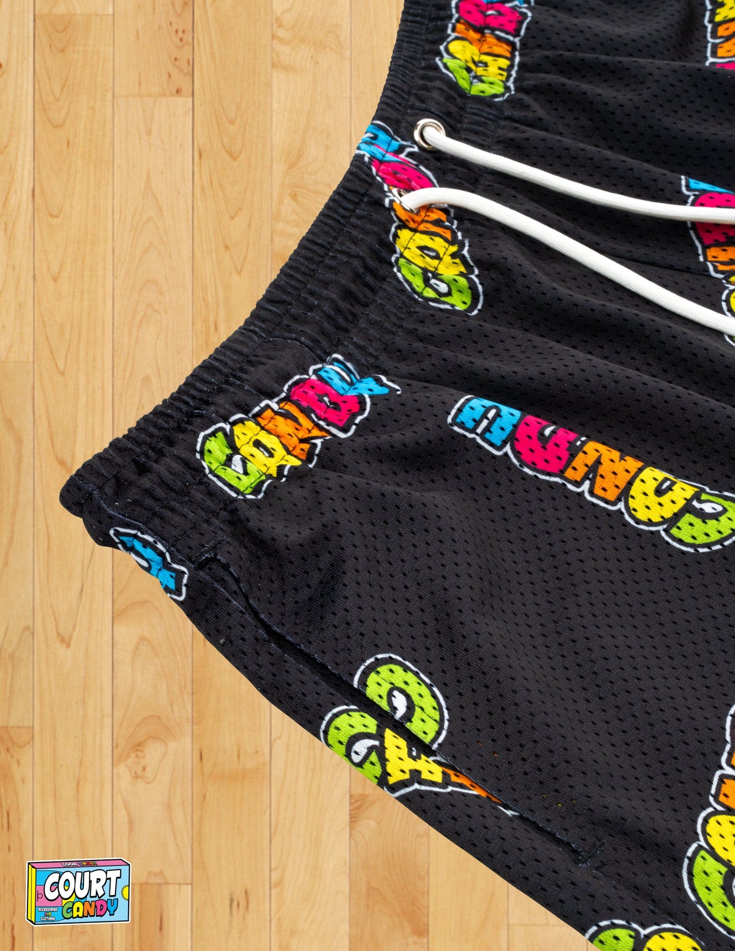 MESH SHORTS - CANDY CLUSTER (BLACK)