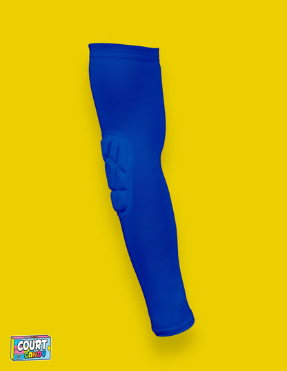 Blue Court Candy Basketball Compression Arm Sleeve Shooting Sleeve Padded Shooting Sleeve Performance Arm Sleeve NBA Breathable Polyester Spandex Elbow Sleeve Injury Prevention Men Women Youth Mens Womans