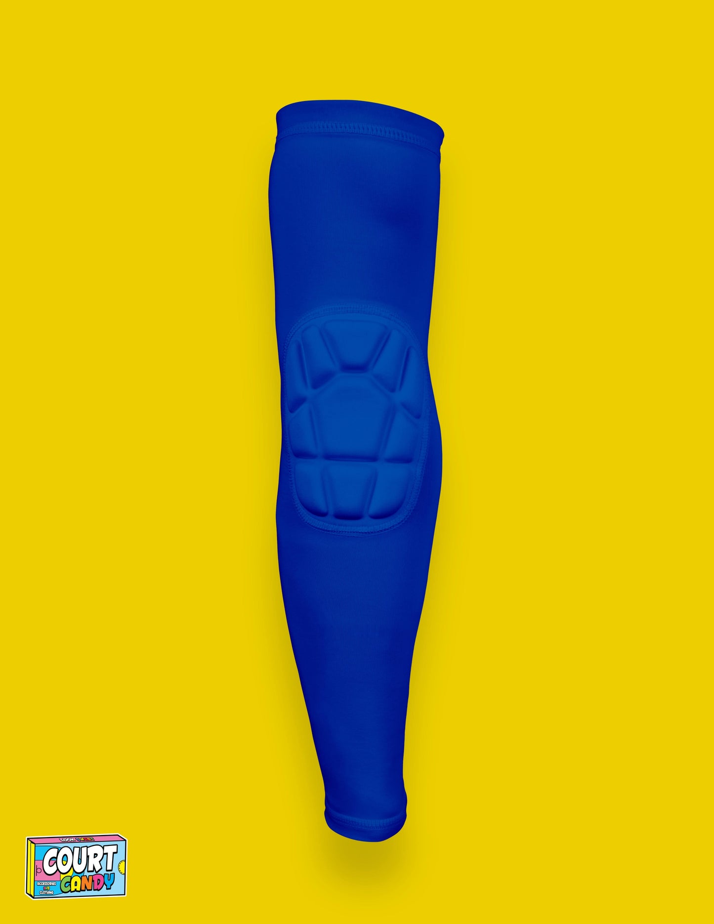 Blue Court Candy Basketball Compression Arm Sleeve Shooting Sleeve Padded Shooting Sleeve Performance Arm Sleeve NBA Breathable Polyester Spandex Elbow Sleeve Injury Prevention Men Women Youth Mens Womans