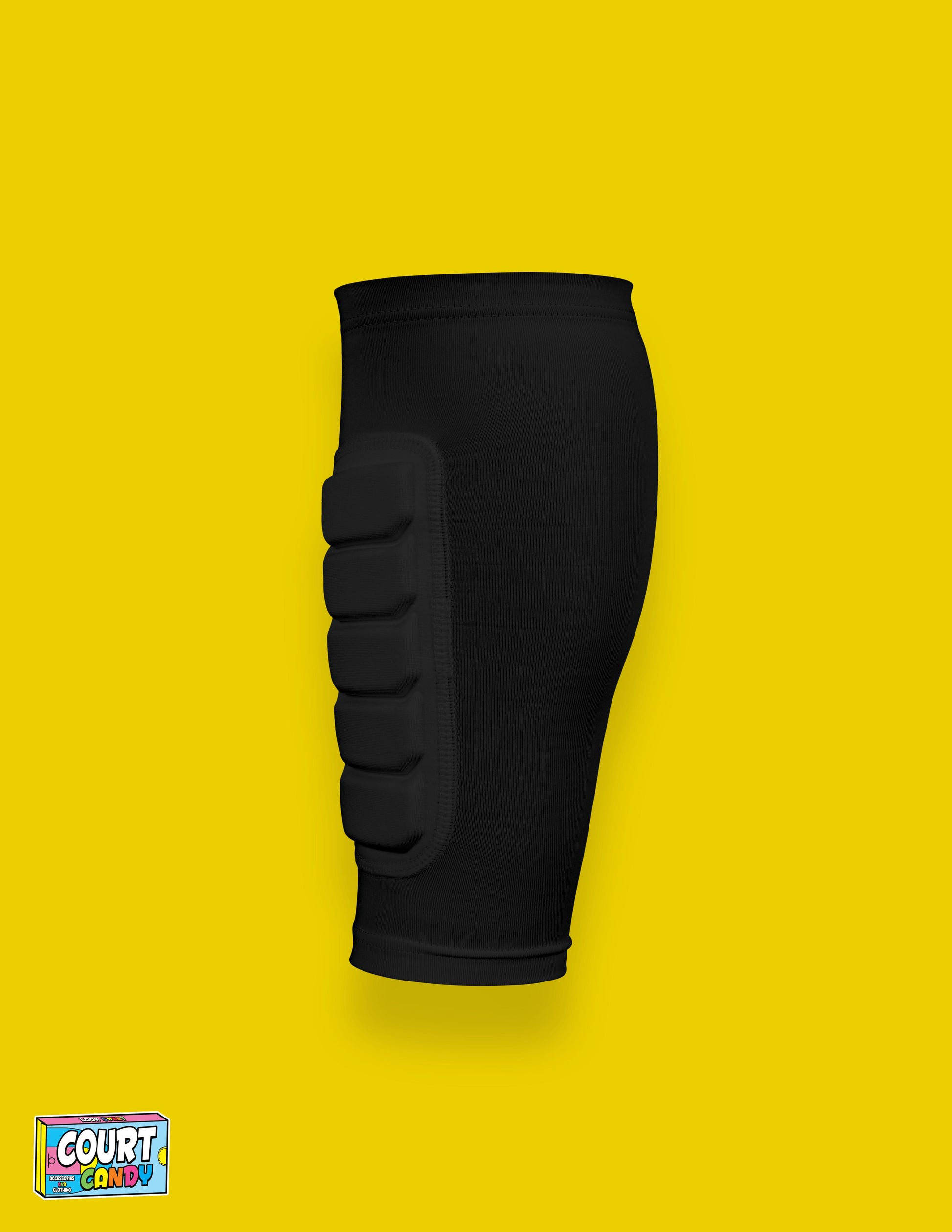 Black Court Candy Basketball Compression Padded Calf Sleeve Calf Sleeves Breathable Polyester Spandex Shin Sleeve Running Sleeve Ankle Short Long Compression Sock Protective Performance Calf Sleeve Injury Prevention Men Women Youth Mens Womans