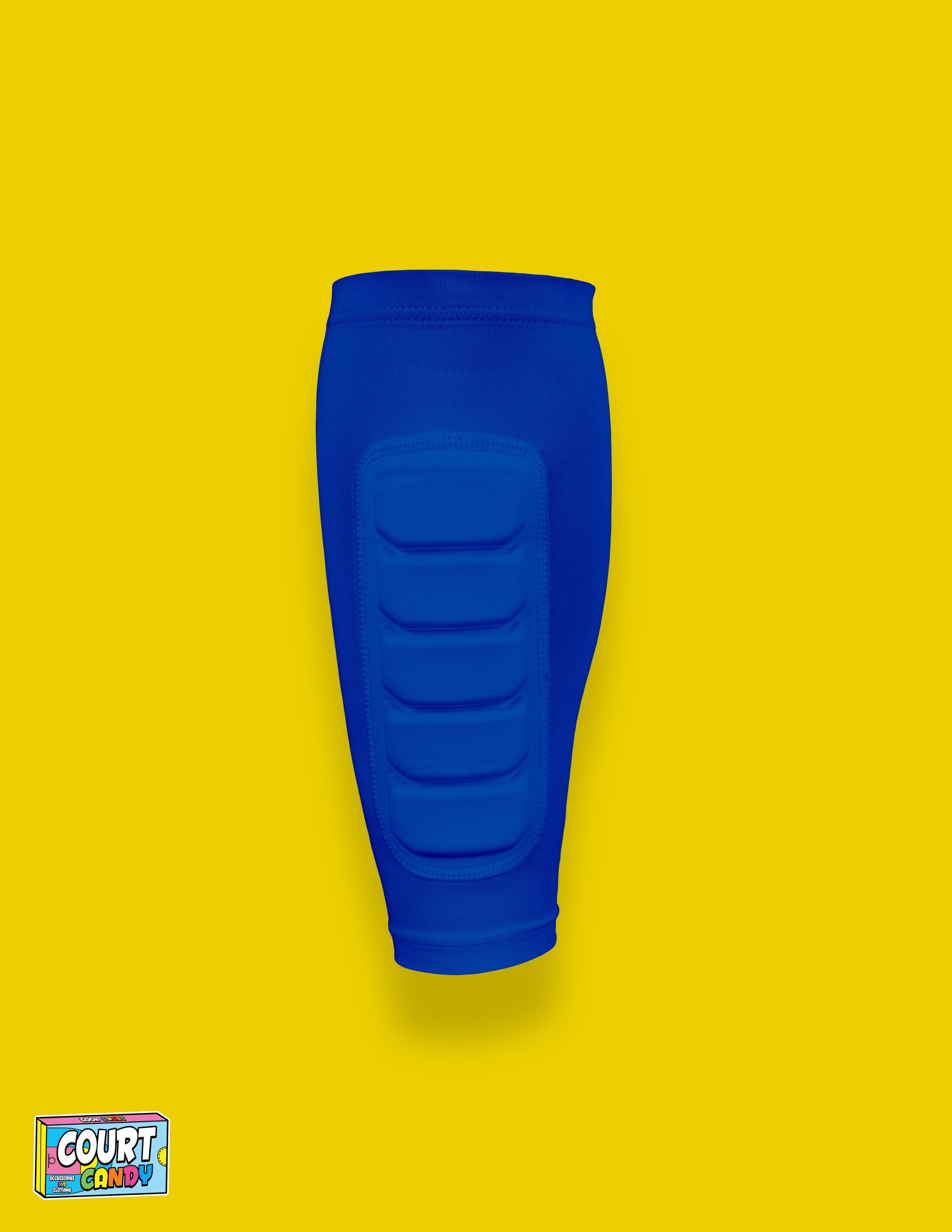 Blue Court Candy Basketball Compression Padded Calf Sleeve Calf Sleeves Breathable Polyester Spandex Shin Sleeve Running Sleeve Ankle Short Long Compression Sock Protective Performance Calf Sleeve Injury Prevention Men Women Youth Mens Womans