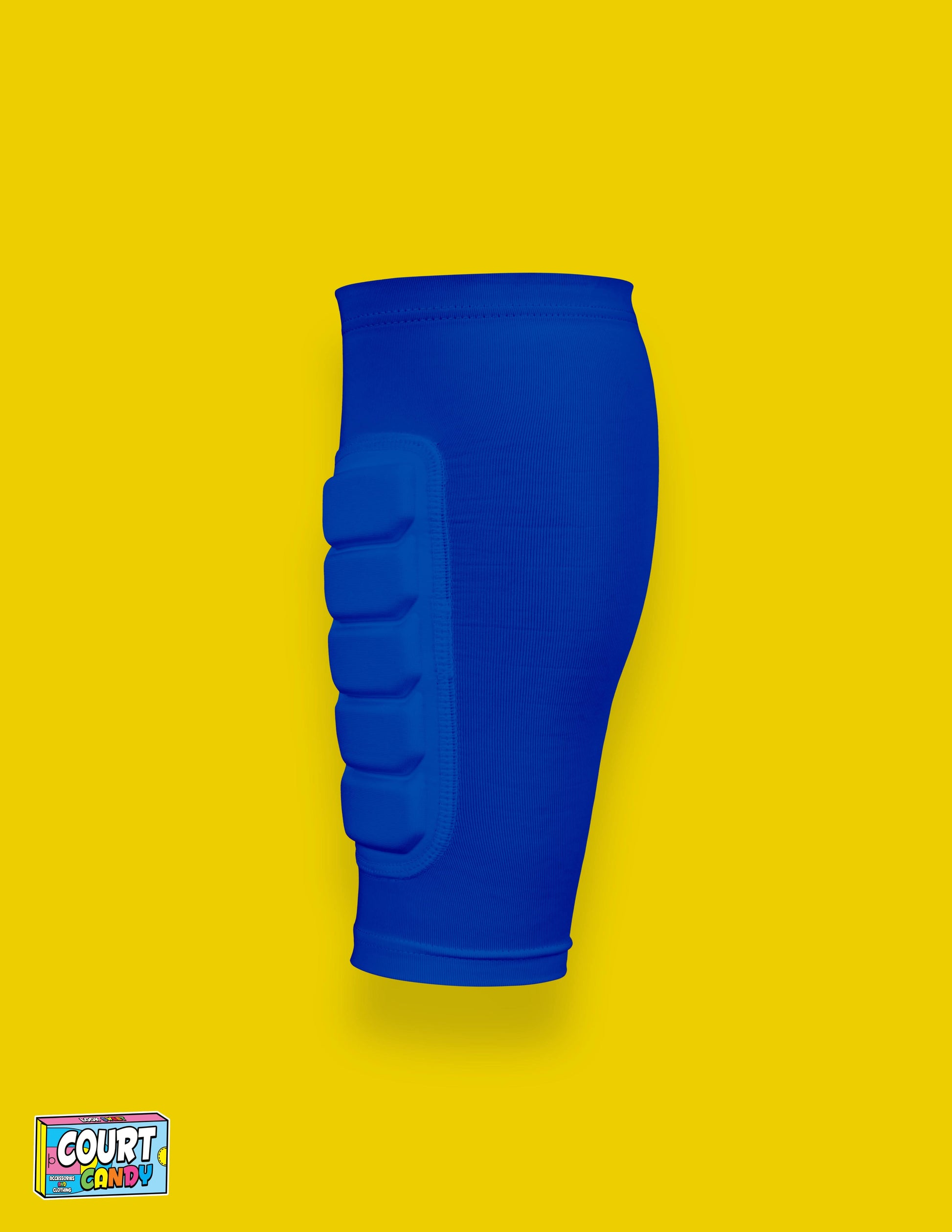 Blue Court Candy Basketball Compression Padded Calf Sleeve Calf Sleeves Breathable Polyester Spandex Shin Sleeve Running Sleeve Ankle Short Long Compression Sock Protective Performance Calf Sleeve Injury Prevention Men Women Youth Mens Womans
