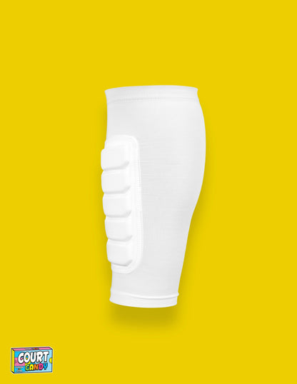 White Court Candy Basketball Compression Padded Calf Sleeve Calf Sleeves Breathable Polyester Spandex Shin Sleeve Running Sleeve Ankle Short Long Compression Sock Protective Performance Calf Sleeve Injury Prevention Men Women Youth Mens Womans